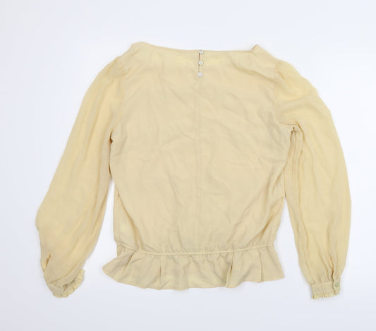 Womens UK Size 12 NEXT Beige Basic Blouse