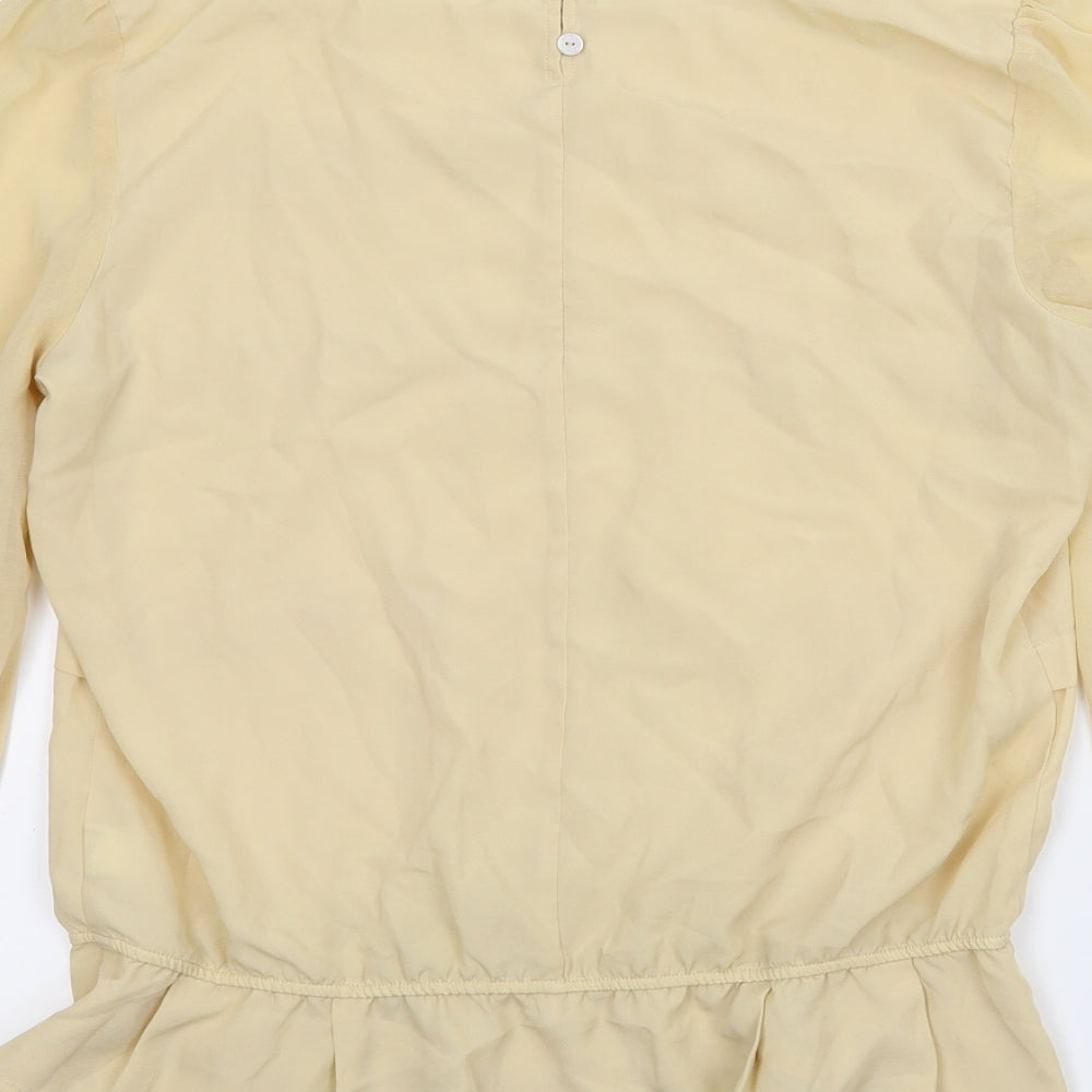 Womens UK Size 12 NEXT Beige Basic Blouse