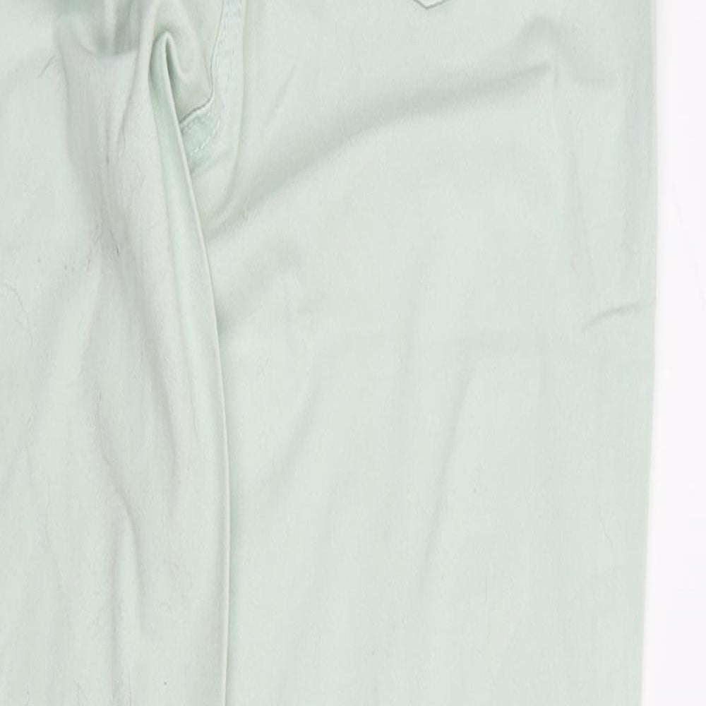 Womens UK Size 10 NEXT Regular Fit Chino Green Trousers