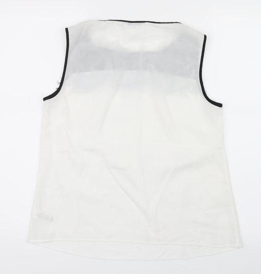 George Womens White Basic Blouse Size 10 - Lace detail