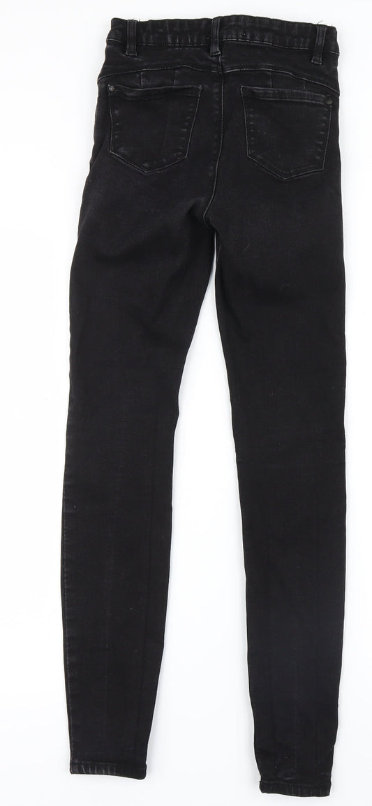 Denim Co. Womens Black Denim Straight Jeans Size 8 L28 in