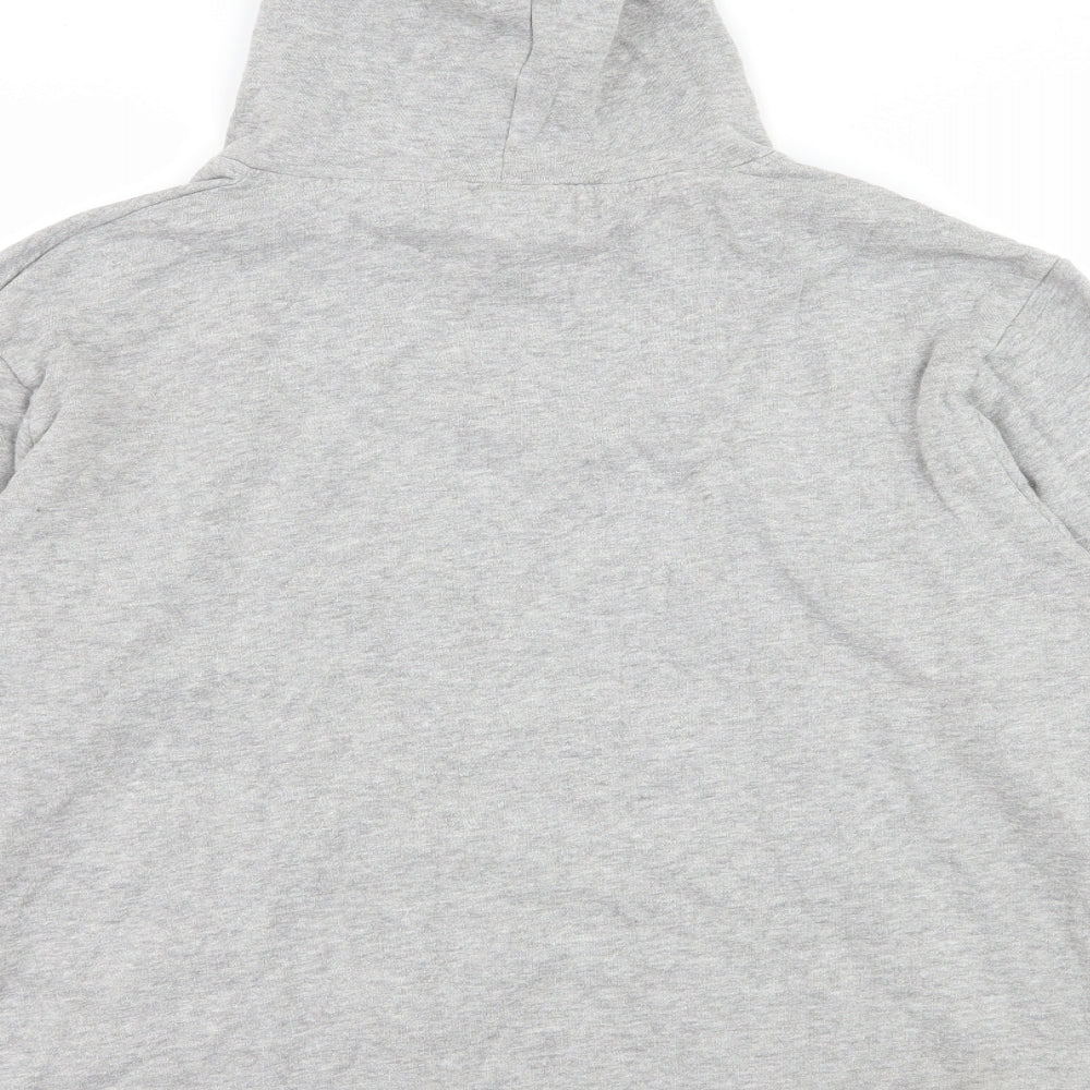 Blue Fin Womens Grey Jersey Pullover Hoodie Size S