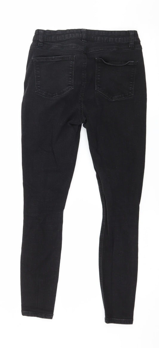 Denim & Co. Womens Black Denim Skinny Jeans Size 10 L27 in