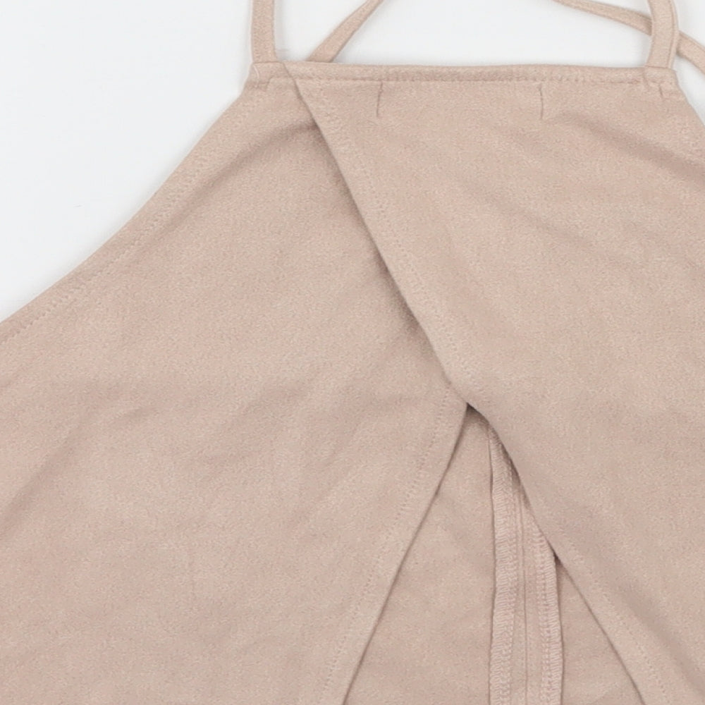Womens UK Size 6 Missguided Ivory Basic Tank