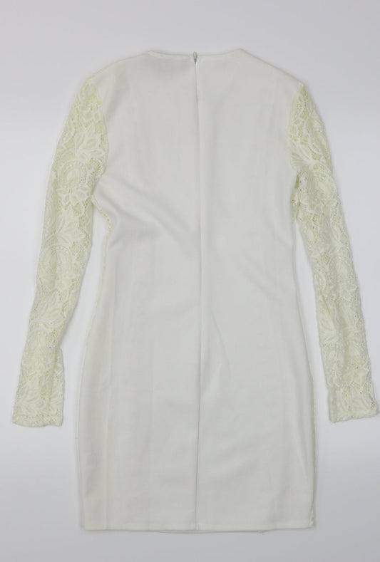 Misspap Womens White Bodycon Size 8