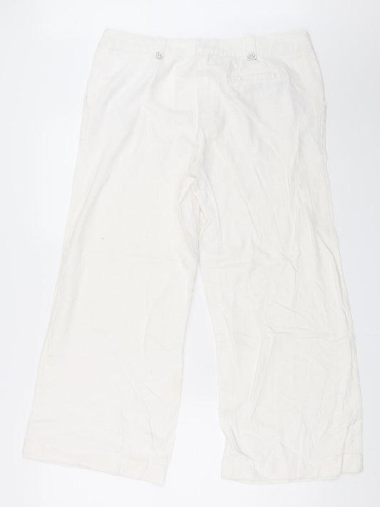 Womens UK Size 14 Evie Regular Fit White Trousers