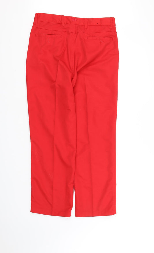 Womens UK Size 32 in Dunlop Regular Fit Red Trousers
