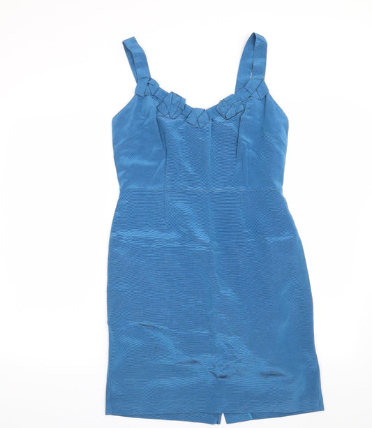 Additional front view of Principles women’s blue shift, size UK 10