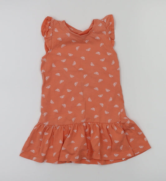 basic needs Orange Fit & Flare Size 18-24 Months