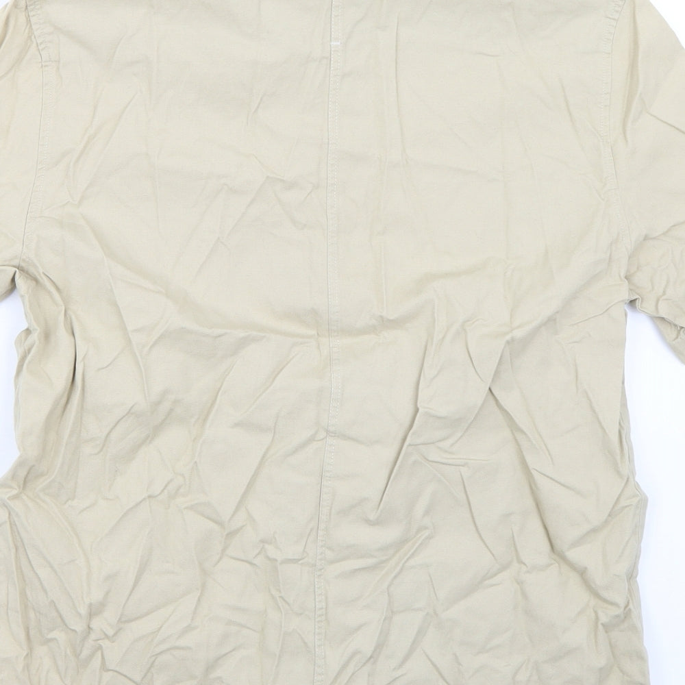 Riverisland Mens Beige Button-Up Size M