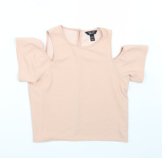 Womens UK Size 14 newlook Pink Basic T-Shirt