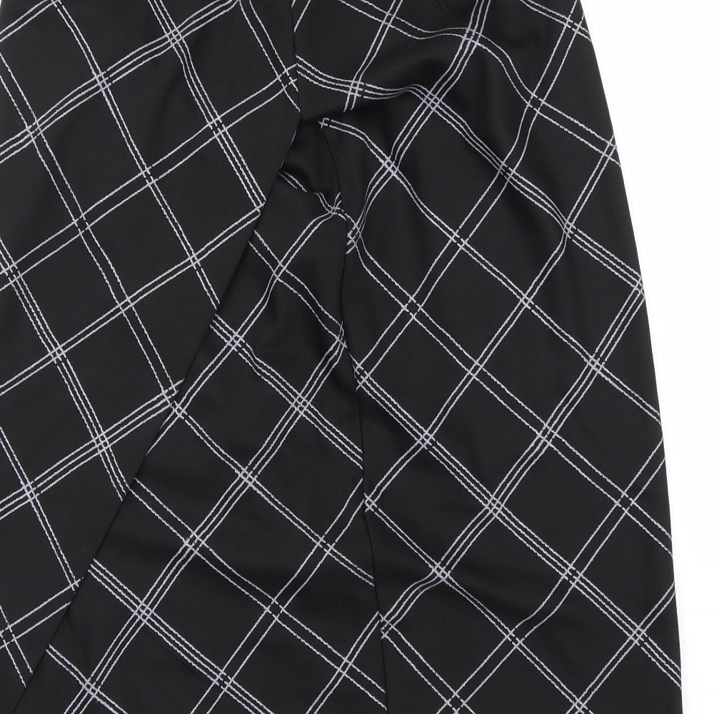 M&Co Womens Black A-Line Skirt Size 14