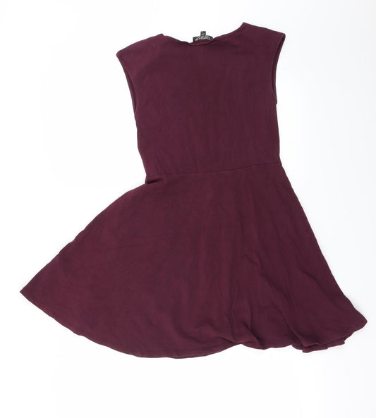 Topshop Womens Purple A-Line Size 10