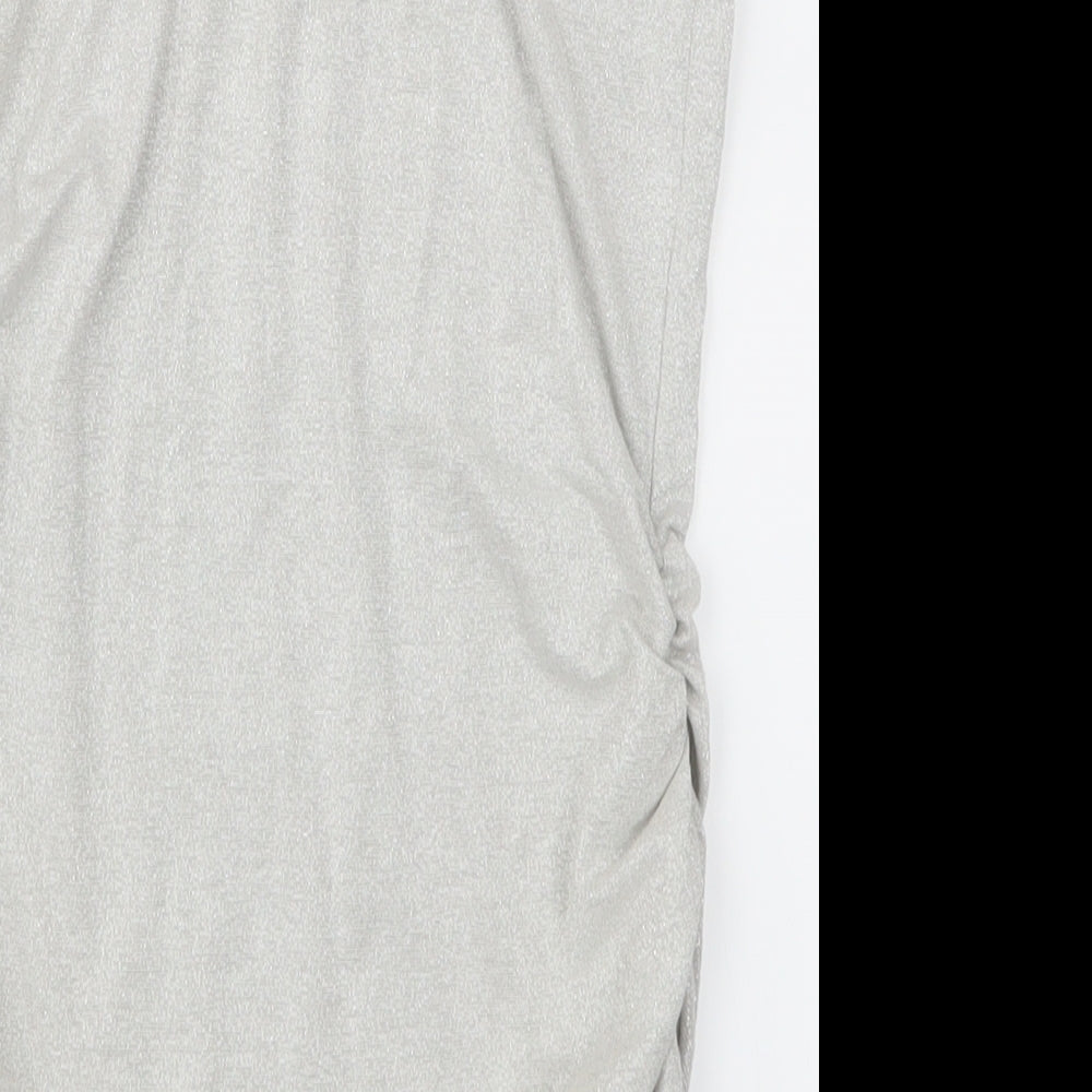 Primark Womens Grey Basic Tank Size 10 - Sparkly