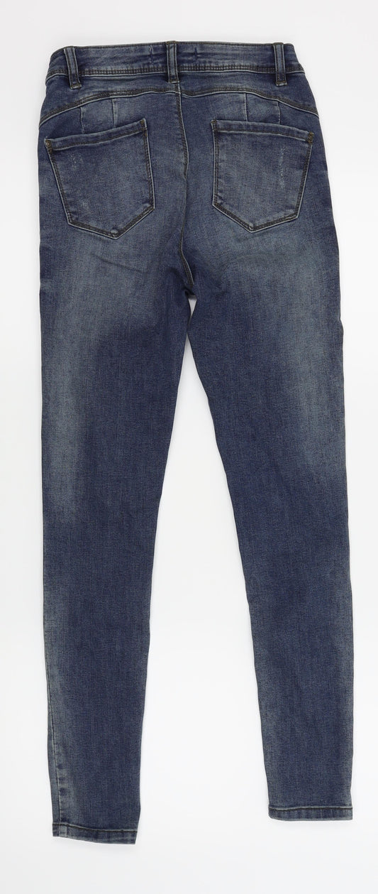 Denim & Co Womens Blue Skinny Jeans Size 10 L27 in