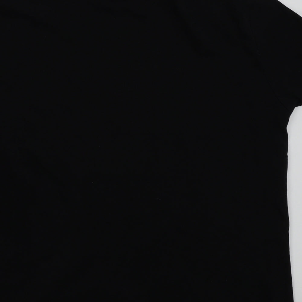 Womens UK Size M River Island Black Basic T-Shirt