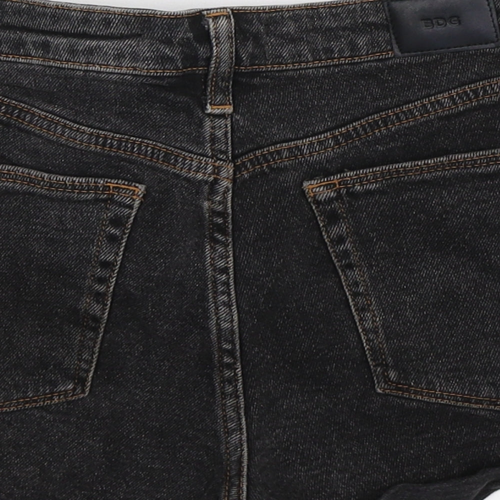 BDG Womens Black Denim Hot Pants Shorts Size 26 in