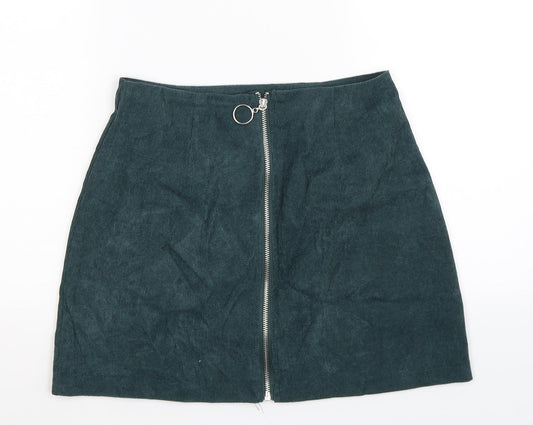 SheIn Womens Blue Corduroy Mini Skirt Size 26 in