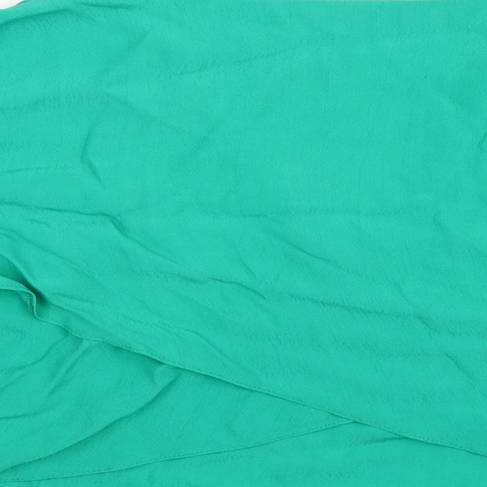 Womens UK Size 12 Topshop Green Basic Blouse