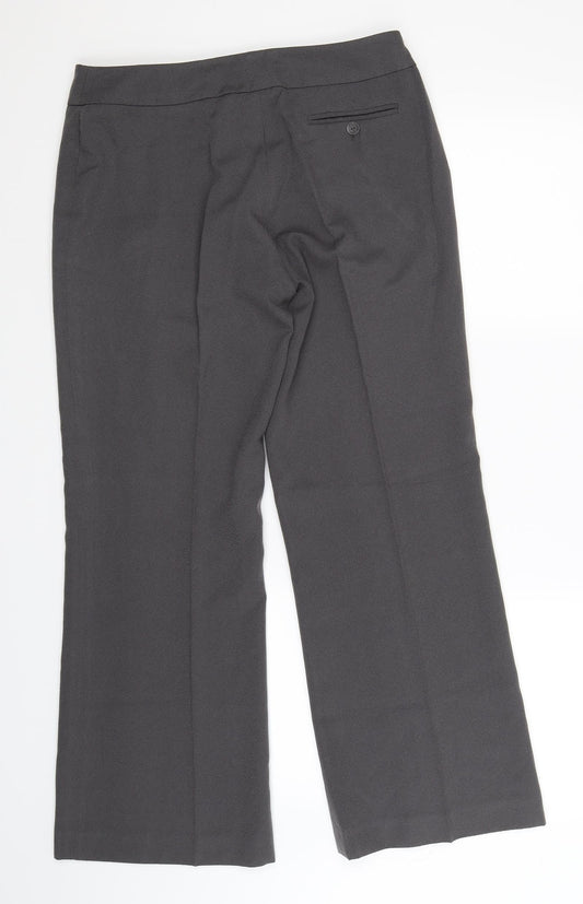 Anne Brooks Womens Grey Trousers Size 12 L28 in