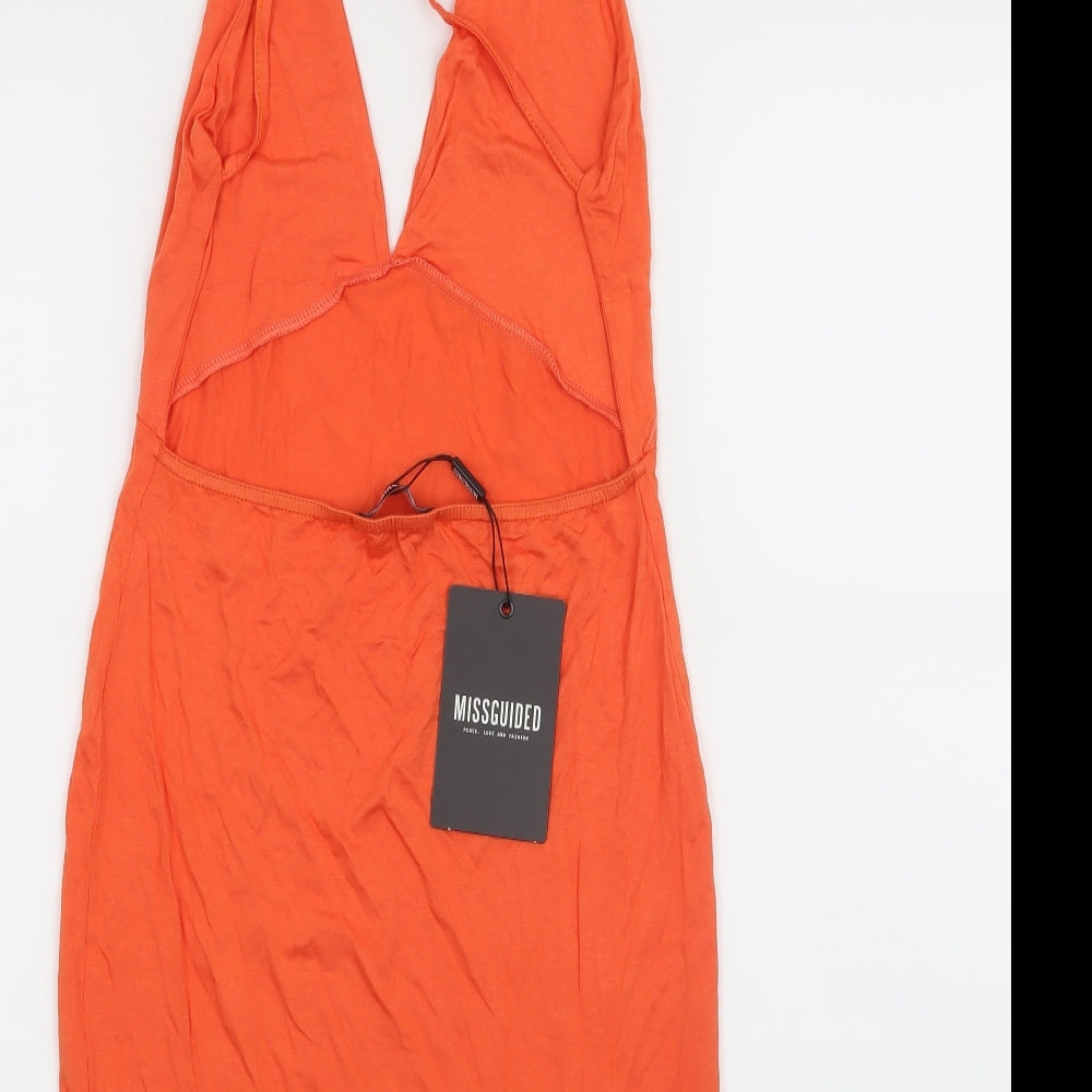 Missguided Womens Orange A-Line Size 10
