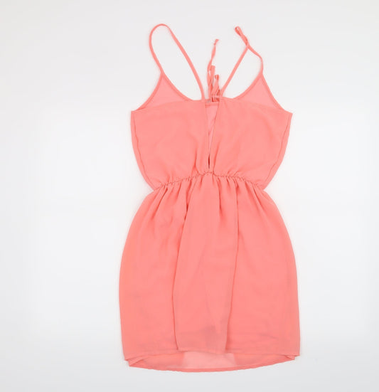 SHANA Womens Pink A-Line Size S