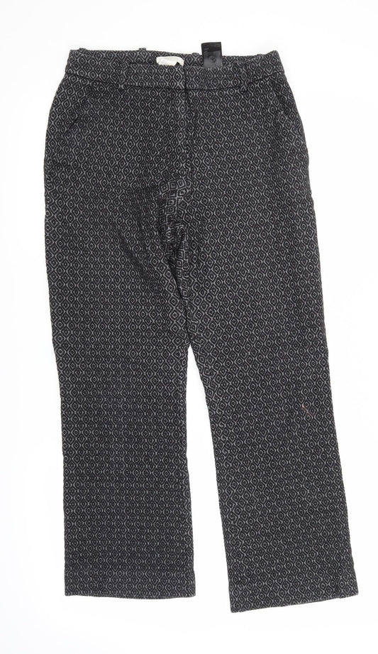 Womens UK Size 8 H&M Regular Fit Black Trousers