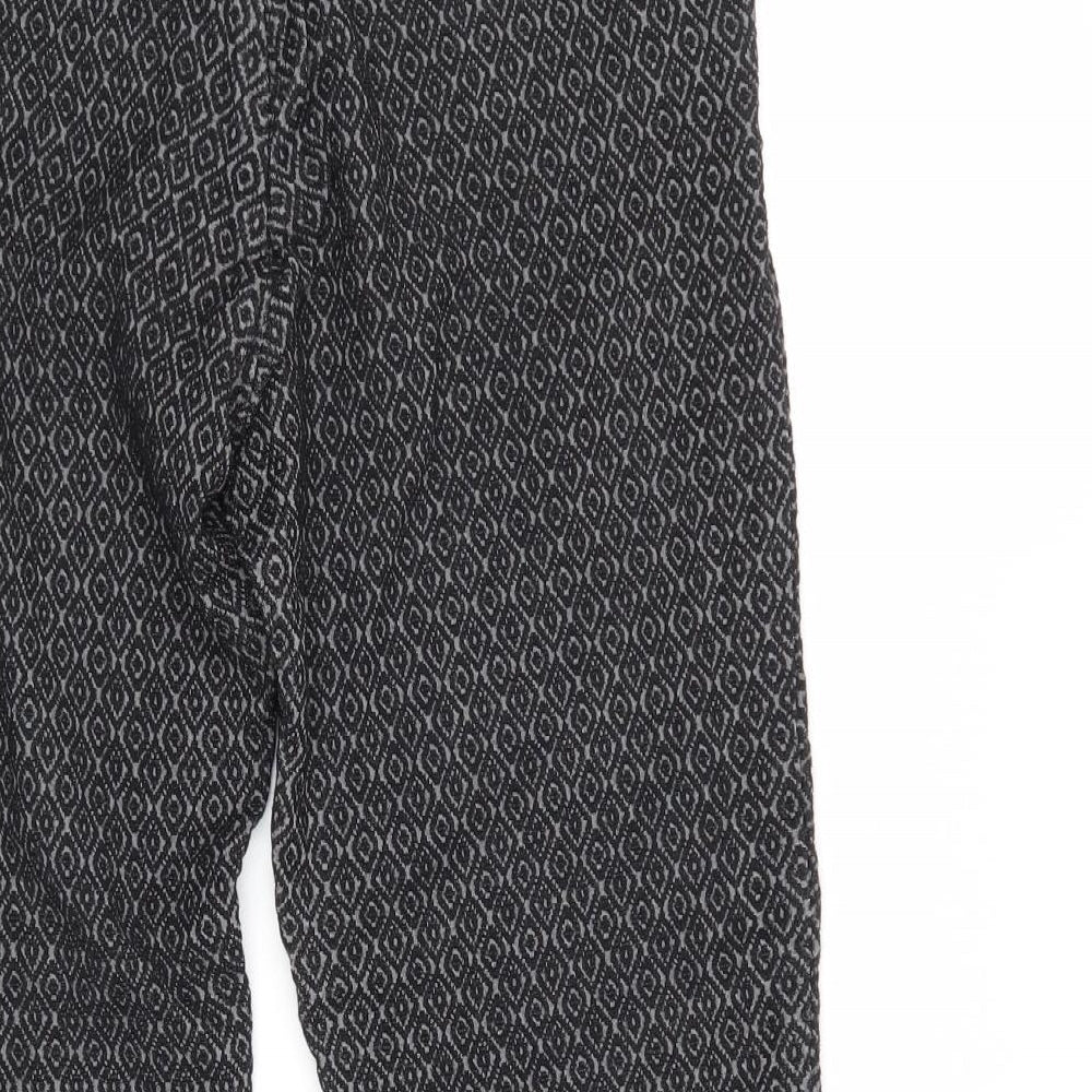 Womens UK Size 8 H&M Regular Fit Black Trousers