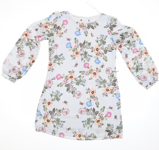 Womens Multicoloured Floral A-Line Size 10