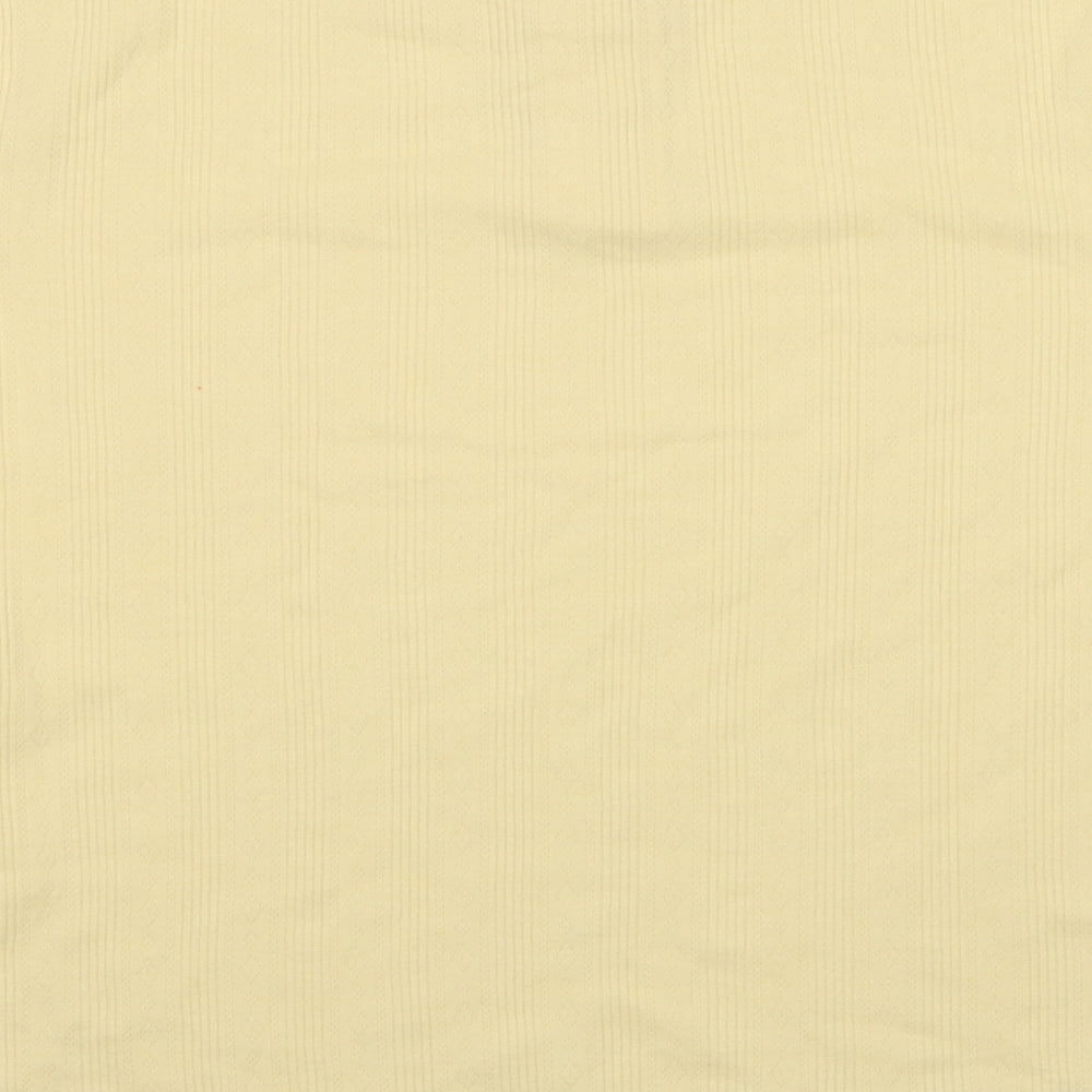 Womens UK Size Preworn Yellow Basic T-Shirt