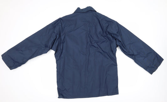 Mens UK Size Preworn Blue Rain Coat
