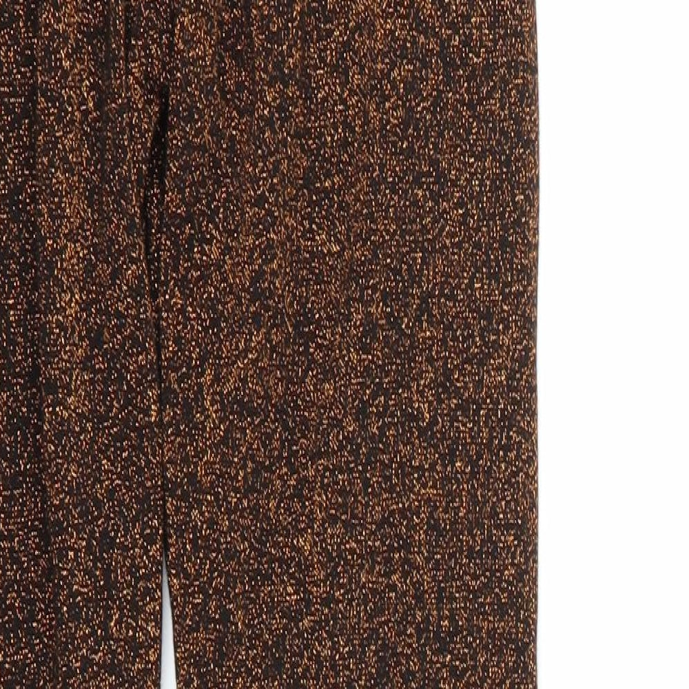 Womens UK Size 4 PRETTYLITTLETHING Regular Fit Orange Trousers