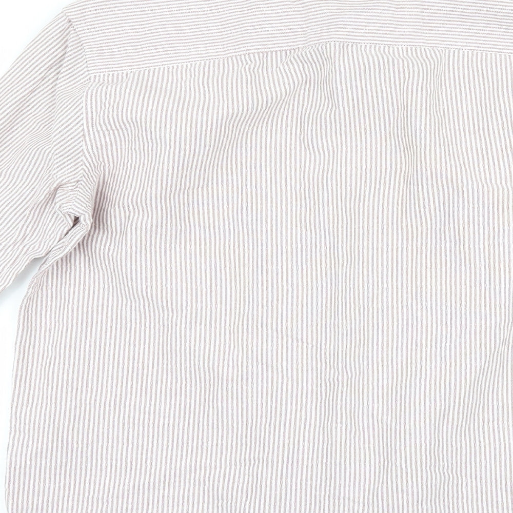 Mens UK Size L Topman Red Button-Up Long Sleeve Casual Shirt