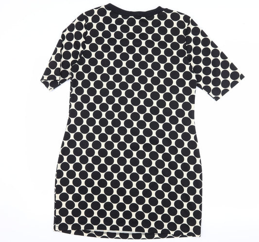 Dorothy Perkins Womens Black Polka Dot Shift Size 12