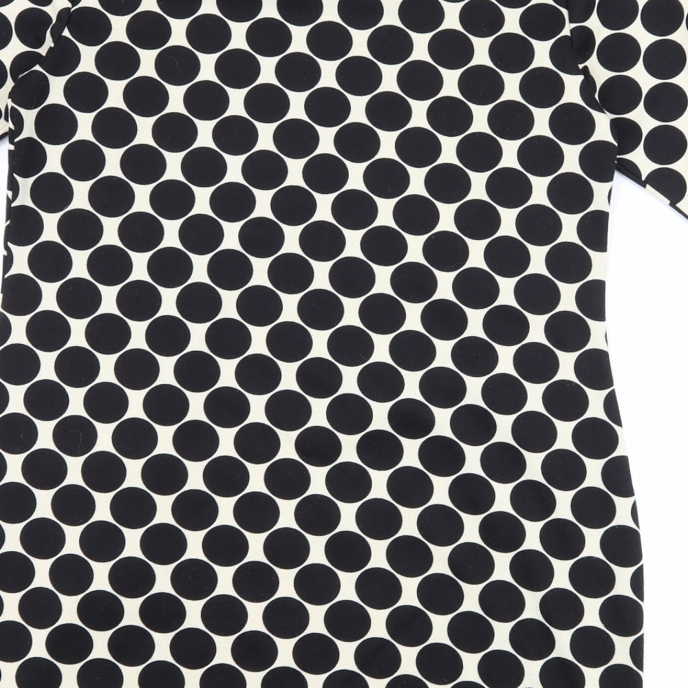 Dorothy Perkins Womens Black Polka Dot Shift Size 12