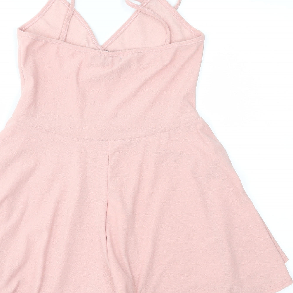 pretty little Thing Womens Pink   Playsuit One-Piece Size 8