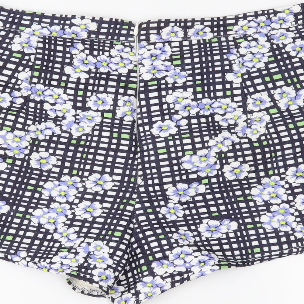 Missguided Womens Black Floral Hot Pants Shorts Size 10