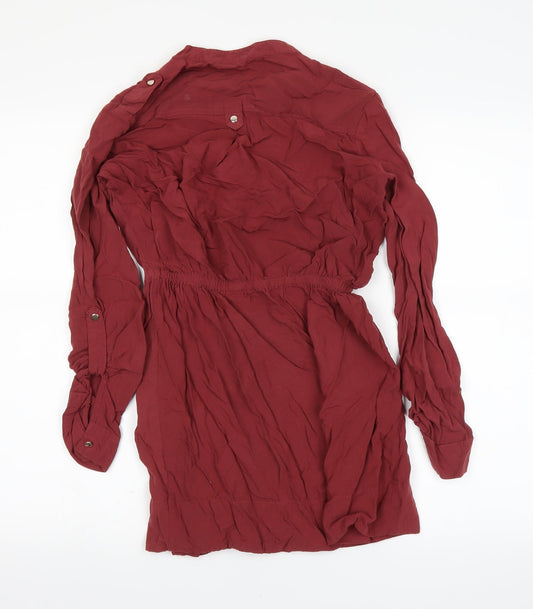 New Look Womens Red A-Line Size 8