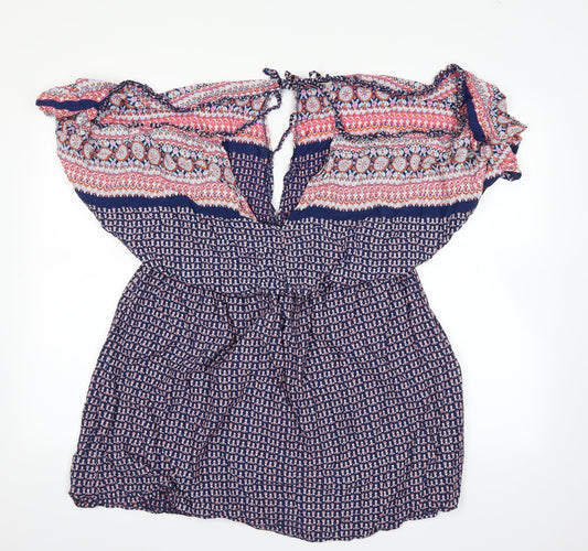 Additional front view of Papaya women’s blue a-line, size L