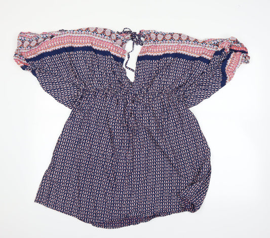 Papaya Womens Blue A-Line Size L