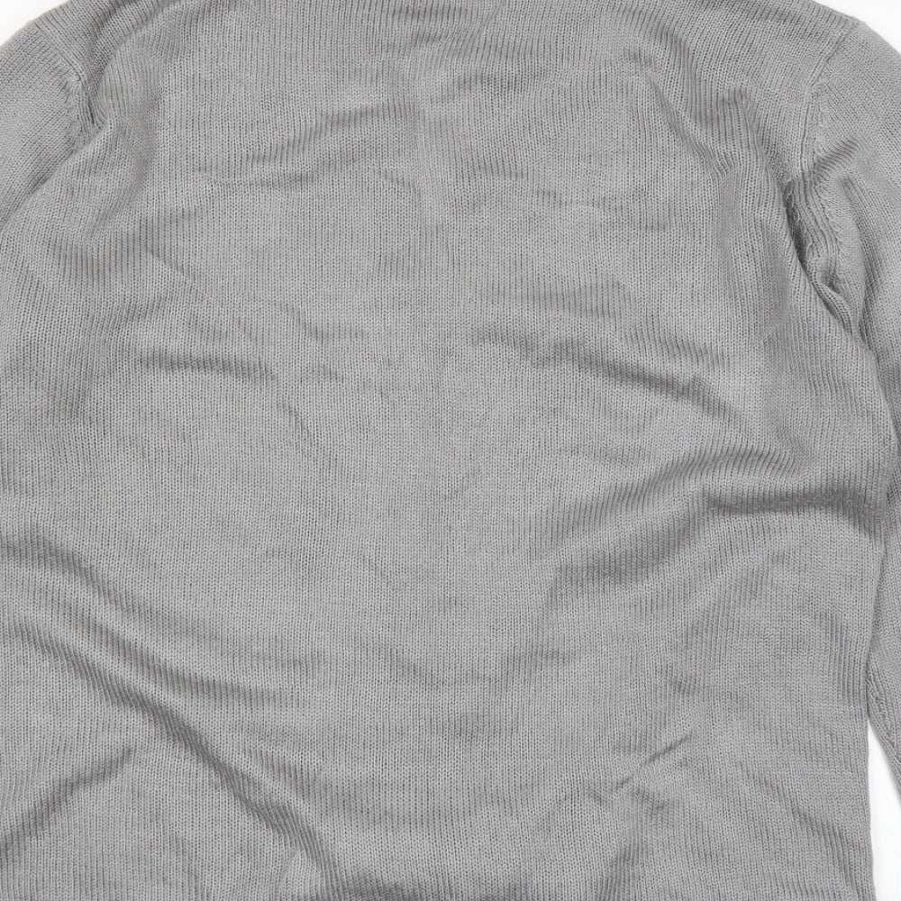 Damart Womens Grey Cardigan Jumper Size 14