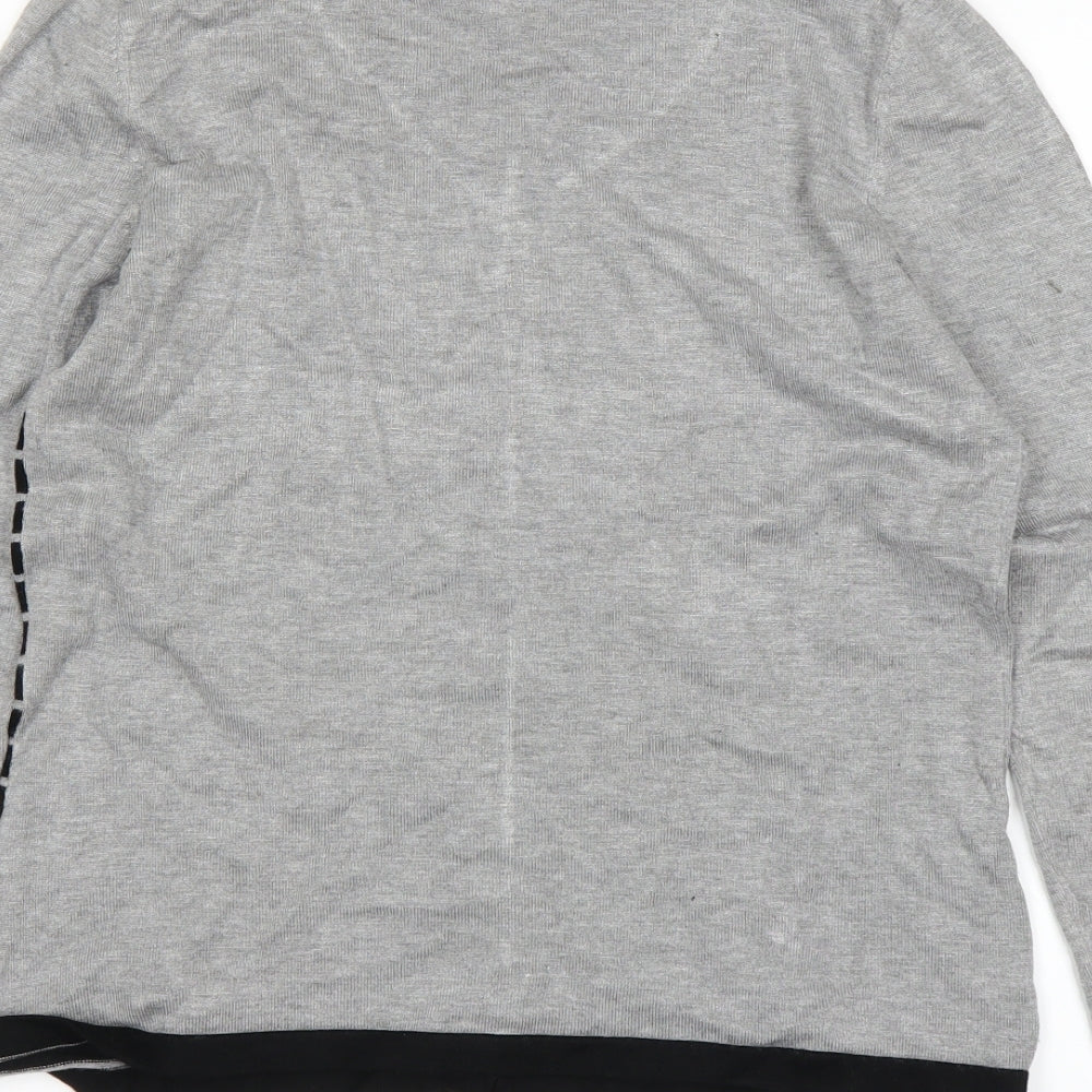Womens UK Size M Anne Smith Grey Basic T-Shirt