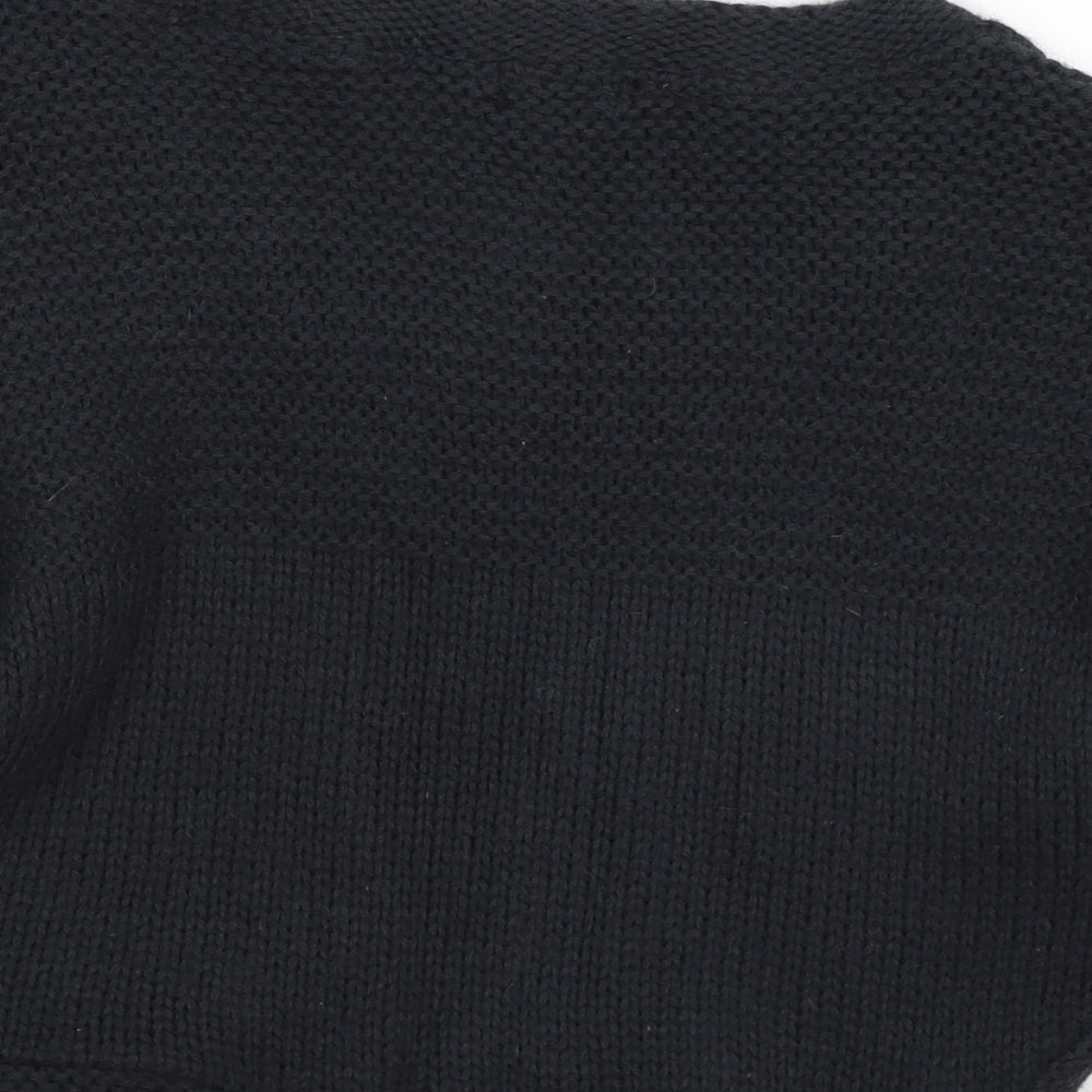 Topshop Womens Blue Knit Pullover Jumper Size 6 - cropped