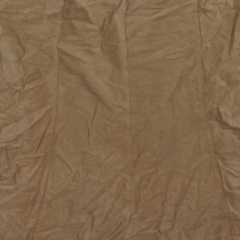 isle Womens Beige Striped Velour Tulip Skirt Size 20