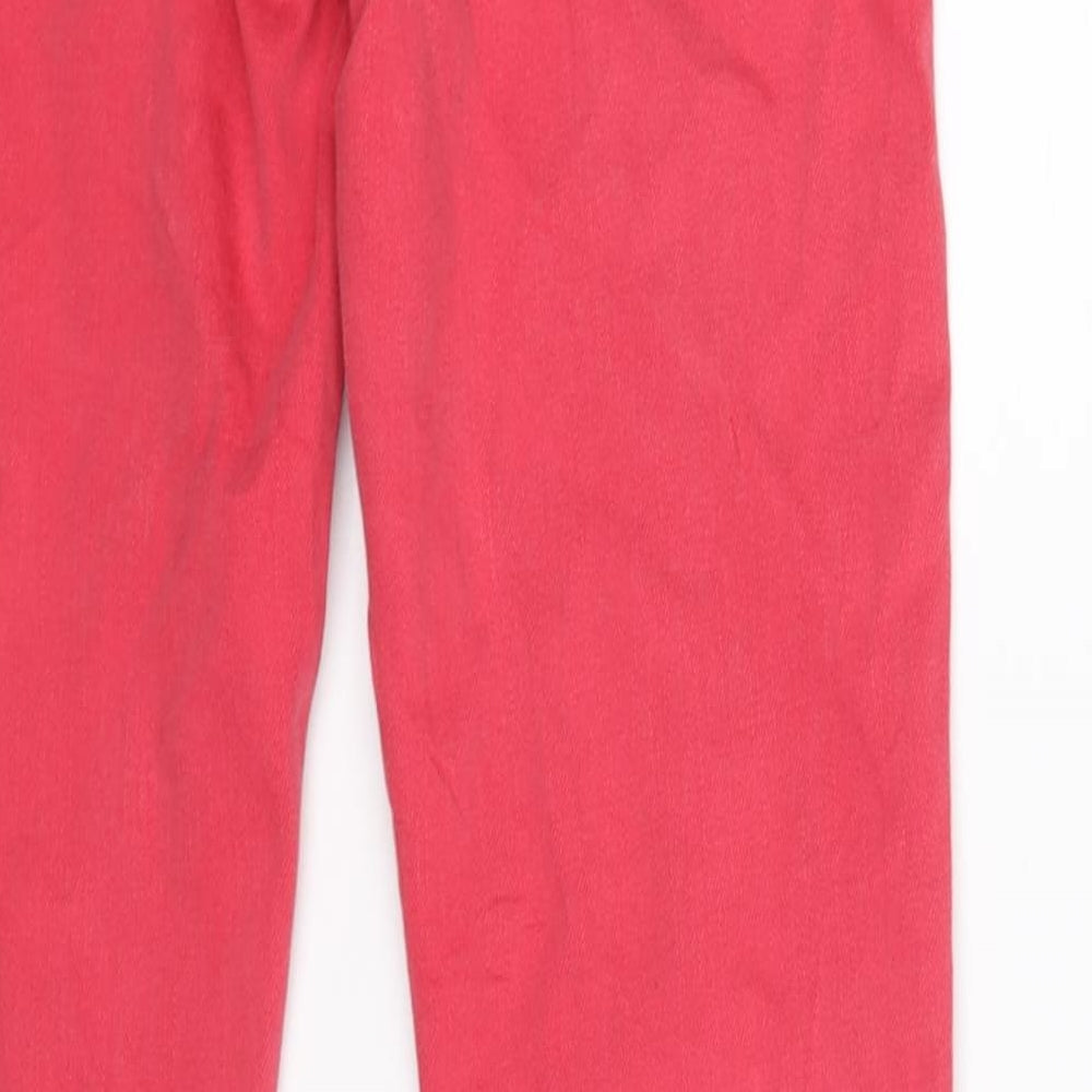 Topshop Womens Red Denim Skinny Jeans Size S L28 in