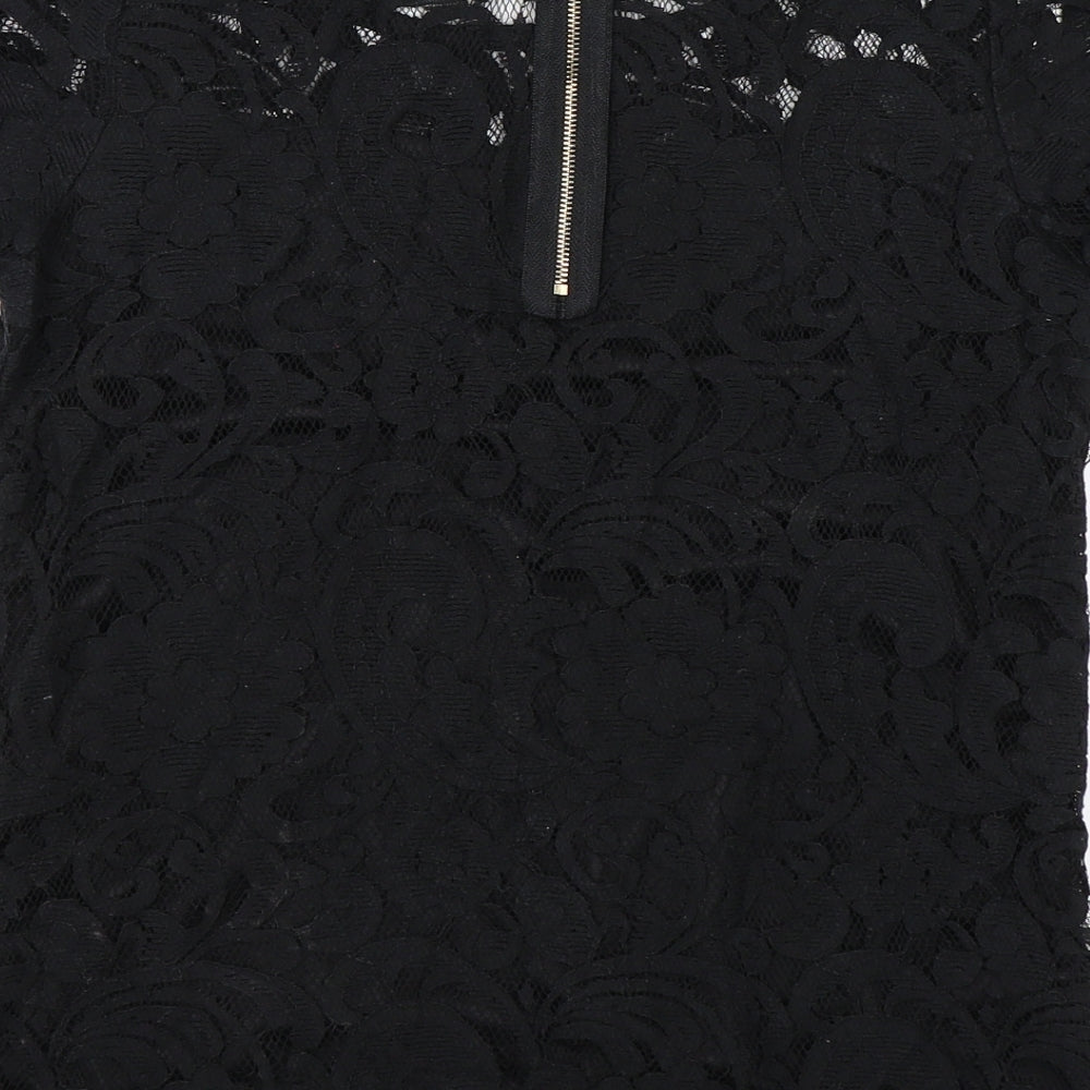 Womens UK Size 8 Alice & You Black Basic T-Shirt