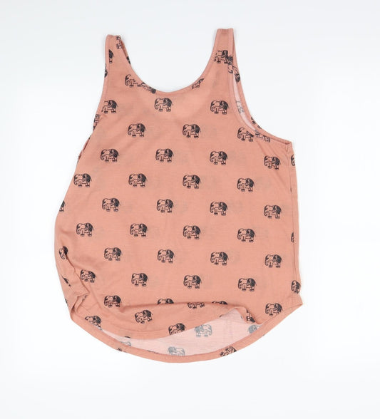 Atmosphere Womens Pink Animal Print Basic Tank Size 10