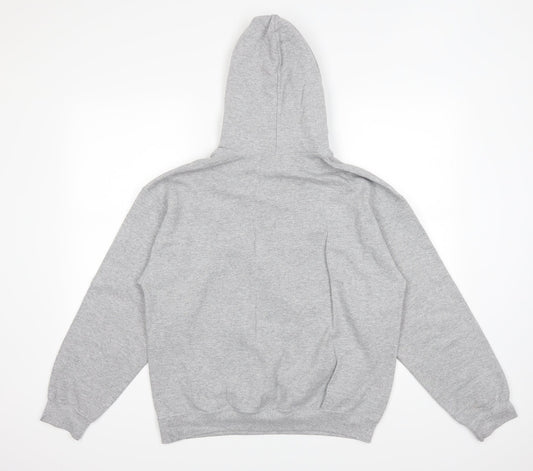 Mens UK Size M Gildan Grey Pullover Hoodie