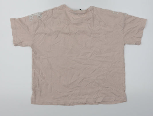 Womens UK Size 10 New Look Pink Basic T-Shirt