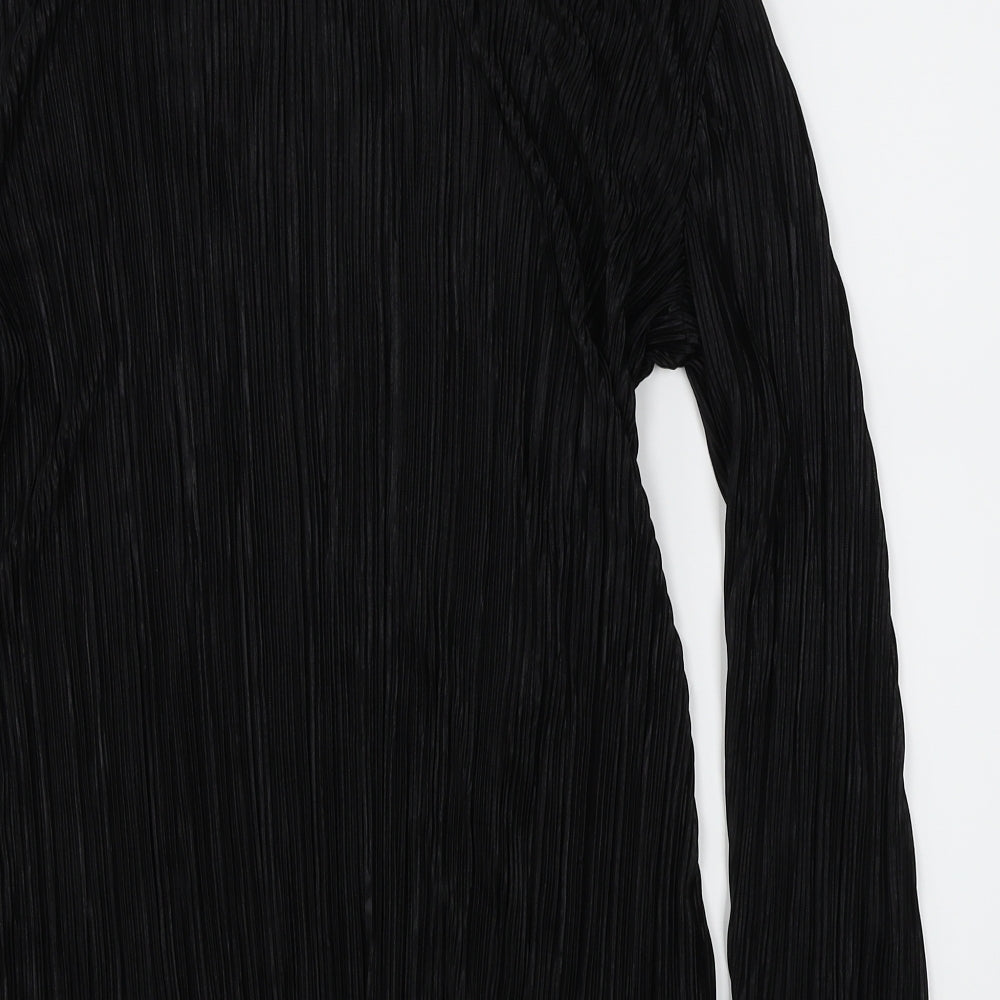 Womens UK Size M H&M Black Basic Blouse
